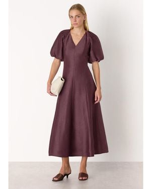 whistles dresses Pansy Meadow Silk Mix Dress Green/Multi Size 0 It is secured with a concealed zip fastening at the back Whistles - Bias Cut Linen