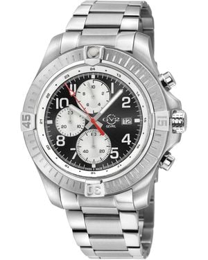 Gevril Swiss Quartz T38 Stainless Steel Bracelet Watch - Gray