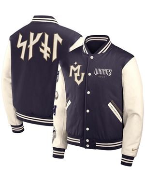 Nike Purple/ Cream Minnesota Vikings 2026 Rivalries Collection Varsity Jacket - Blue