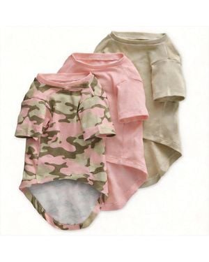 Aronkl Cotton Pet T-shirt For Dogs - Pink