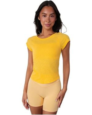 Vitaly Whisper Cotton-slub Raglan T-shirt - Orange