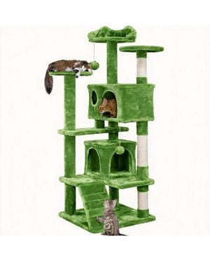 Aronkl Multi-level Cat Tree Tower - Green