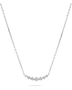Macy's Round Diamond Cable Chain Pendant Necklace (1/4 Ct. T.w. - Metallic
