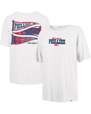'47 Sand Philadelphia Phillies Bow Banner Sadie T-shirt - White