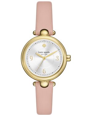 Kate Spade Gracie Round Three-hand Leather Watch - White