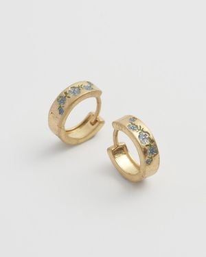 Fable England Forget-me-not Mini Hoop Earrings - Metallic