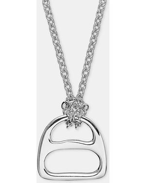 Ralph Lauren Equestrian Pendant Necklace - White