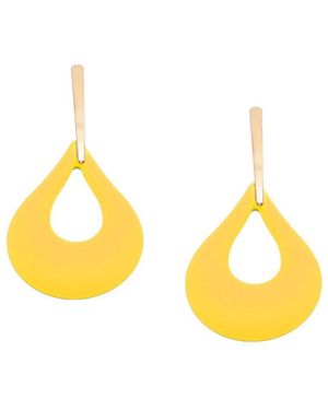 SOH Block Drop Earrings - Yellow