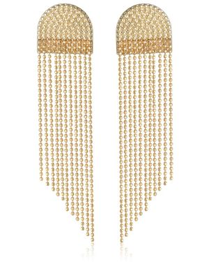 Jessica Simpson Tone Fringe Dangle Earrings - Metallic
