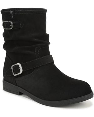 Blowfish Piers Slouch Slip-on Almond Toe Faux Leather Boots - Black