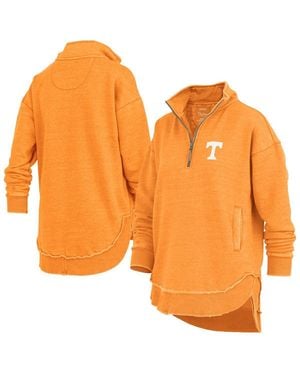 Pressbox Tennessee Volunteers Northfork Sojourn Poncho Quarter-zip Sweatshirt - Orange