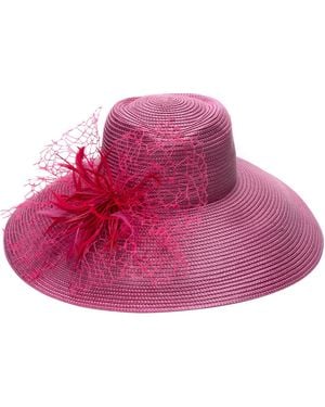August Accessories Romantic Profile Hat - Pink