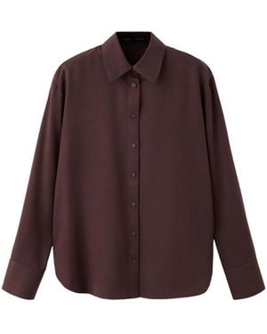 Mango Straight Lyocell Shirt - Purple