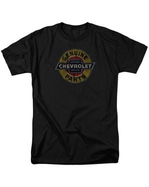 Corvette Big & Tall Chevrolet Genuine Chevy Parts Distressed Sign T-shirt - Black