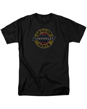 Corvette Big & Tall Logovision Chevrolet Genuine Chevy Parts Distressed Sign T-shirt - Black