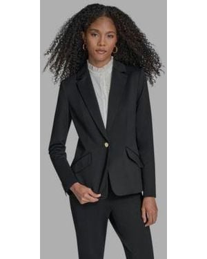 BCBGMAXAZRIA Suits Blazer Wide Leg Pants - Black
