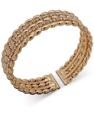 Anne Klein Gold-tone Cuff Slip On Boxed Bracelet - Metallic