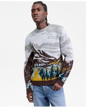 Sun & Stone Sun + Stone Scenic Mountain Sweater - Gray
