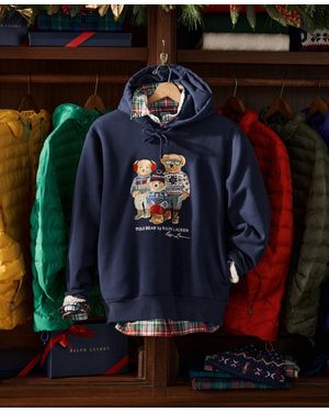 Preppy bear fleece hoodie hotsell
