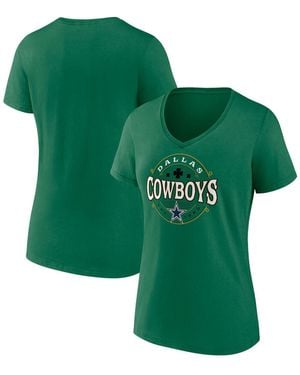 Fanatics Dallas Cowboys Lucky Celtic V-neck T-shirt - Green