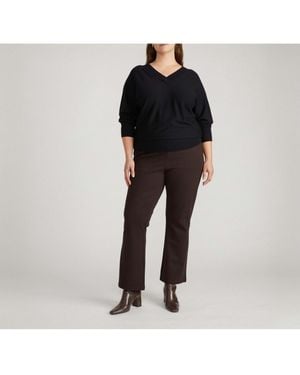 UNIVERSAL STANDARD Plus Size Savvy Fine Knit Sweater Blouse - Black