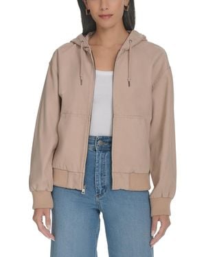 Levi's Relaxed Hooded Bomber Jacket - Natural