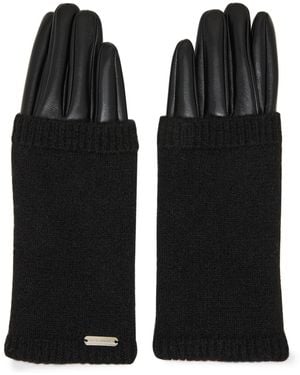 Steve Madden Rib-knit Cuff Gloves - Black