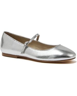 Lands' End Classic Metallic Mary Jane Flats - Natural