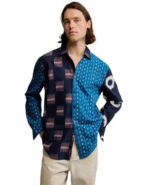 Desigual Patch Printed Shirt - Blue