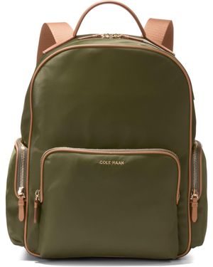 Cole Haan Women\'s Green and Cream Backpack Cole Haan Medium Grand Ambition Convertible Leather Backpack  main image 4