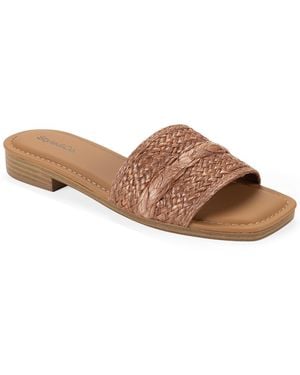 Style & Co. Audreyy Square Toe Memory Foam Sandals - Brown