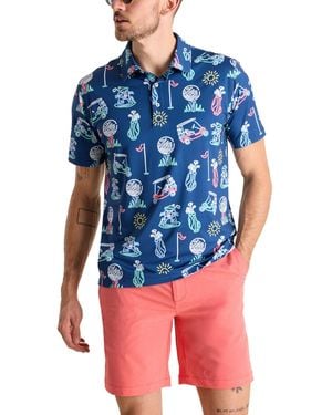 Chubbies The Liberty Cup Performance Polo Shirt - Blue
