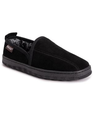 Muk Luks Eric Genuine Suede Slip On Slippers - Black