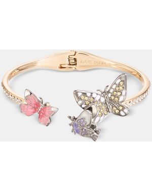 Anne Klein X Anjelica Roselyn Butterfly Motif Cuff Bracelet - White