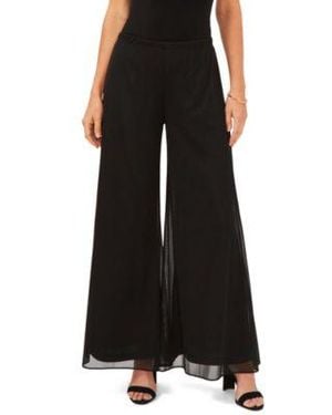 Msk Mesh Wide Leg Dress Pants Pxs Xl - Black