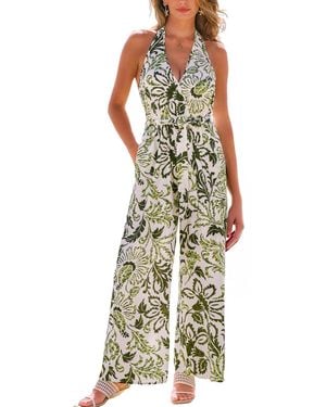 CUPSHE Spring Nostalgia Floral Jumpsuit - Brown