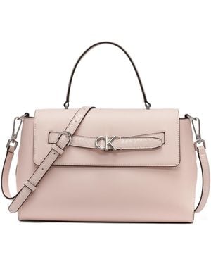 Calvin Klein Annalise Small Satchel Bag - Pink