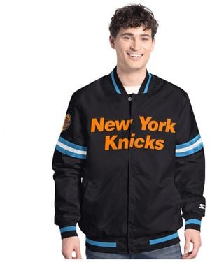 Starter New York Knicks Scout Varsity Full-snap Jacket - Blue