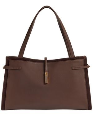 Sam Edelman Taylin Box Tote Handbag - Brown