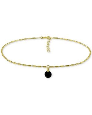 Giani Bernini Dangle Cylinder Link Ankle Bracelet - White