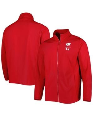 Under Armour Wisconsin Badgers Squad 3.0 Full-zip Jacket - Red
