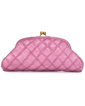 Old Trend Petunia Quilted Mini Beauty Clutch Handbag - Pink