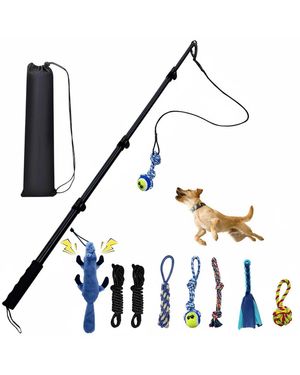 Aronkl Tether Tug Outdoor Dog Interactive Exercise Game - White