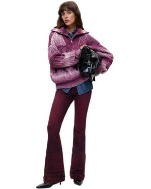 Desigual Mid-rise Flare Jeans - Red