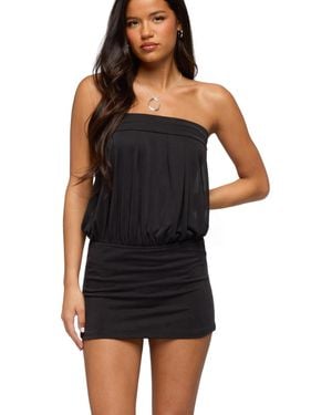 Edikted Alannah Backless Strapless Mini Dress - Black
