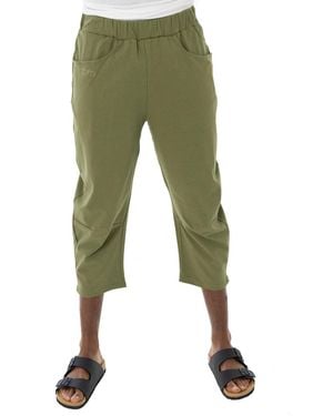 DAI MODA Tony Crop Leisure Pant - Green