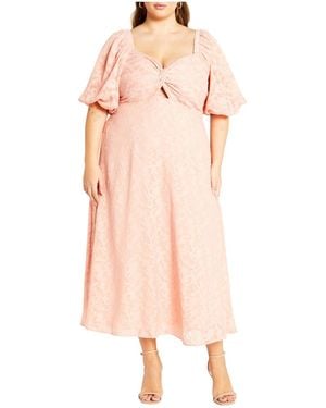 City Chic Inez Maxi Dress - Pink