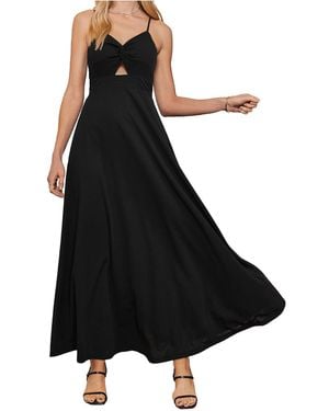 CUPSHE V-neck Pull-on Unlined Beach Dress - Black