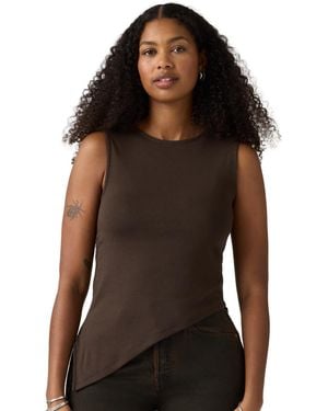 Levi's Alila Asymmetrical Ribbed-knit Tank Top - Black