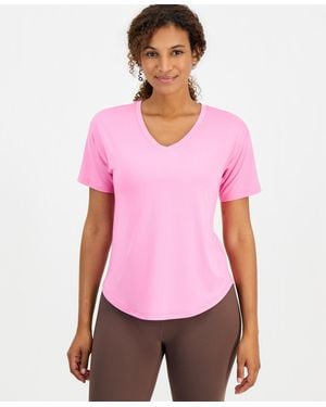 ID Ideology V-neck Short-sleeve Performance Tee - Pink